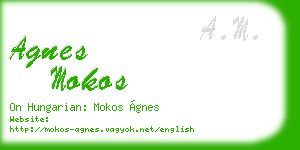agnes mokos business card